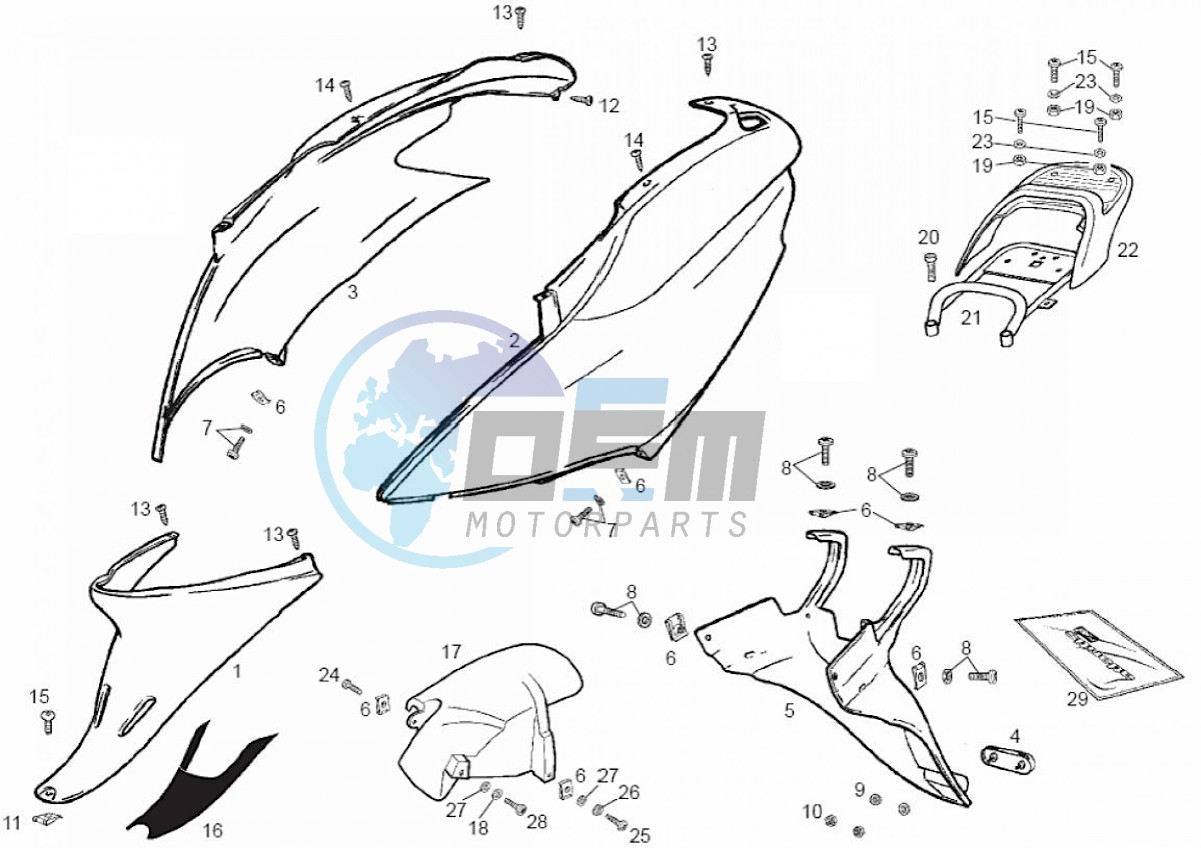 Rear fairing (Positions)