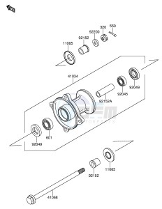 RM65 (E24) drawing FRONT HUB