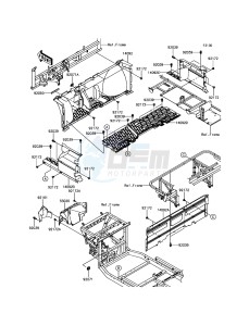 MULE PRO-DX KAF1000EGF EU drawing Frame Fittings(Front)