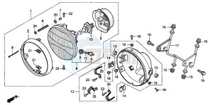 FX650 drawing HEADLIGHT