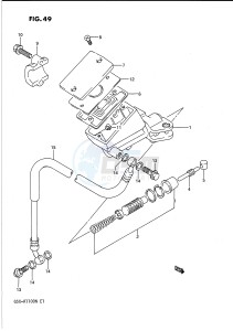 GSX-R1100 (E1) drawing CLUTCH MASTER CYLINDER (E18,E39)