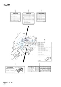 AN400 (E2) Burgman drawing LABEL (AN400AL1 E19)