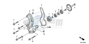 CRF150RD CRF150R Europe Direct - (ED) drawing WATER PUMP