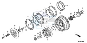 CBF1000FAC drawing CLUTCH