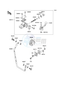 KX125 KX125-M3 EU drawing Front Master Cylinder