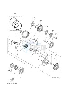 YFM700FWAD GRIZZLY 700 (B1AT) drawing CRANKSHAFT & PISTON