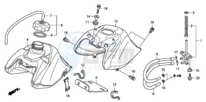 TRX90 SPORTRAX90 drawing FUEL TANK (TRX90EX8)