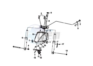 MIO 50I 45KMH (L8) EU EURO4 drawing FRONT FORK / STEERING CROWN