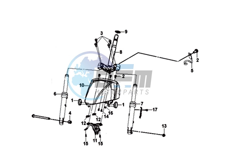 FRONT FORK / STEERING CROWN