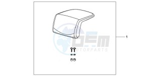 XL1000V9 Ireland - (EK) drawing TOP BOX PILLION PAD (TOP)