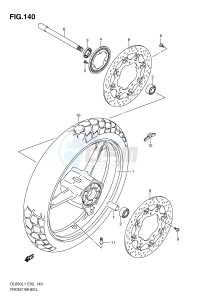 DL650 (E2) V-Strom drawing FRONT WHEEL (DL650AUEL1 E19)