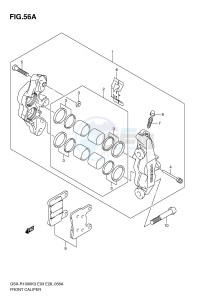 GSX-R1000 (E3-E28) drawing FRONT CALIPER (MODEL K4)