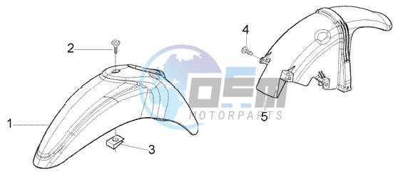 Front and rear mudguard