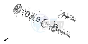 SH50 SH FIFTY drawing DRIVE FACE/ KICK STARTER SPINDLE