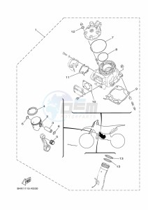 YZ125 (B4X2) drawing PISTON REBUILT KIT