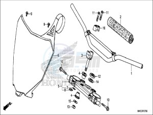 CRF450RH Europe Direct - (ED) drawing HANDLE PIPE/TOP BRIDGE