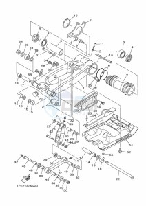 YFM700R (BMD6) drawing REAR ARM