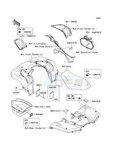 KVF650_4X4 KVF650FCF EU drawing Labels