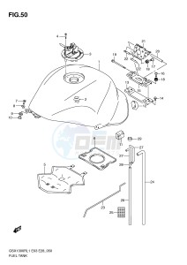 GSX1300R (E3-E28) Hayabusa drawing FUEL TANK (GSX1300RL1 E3)