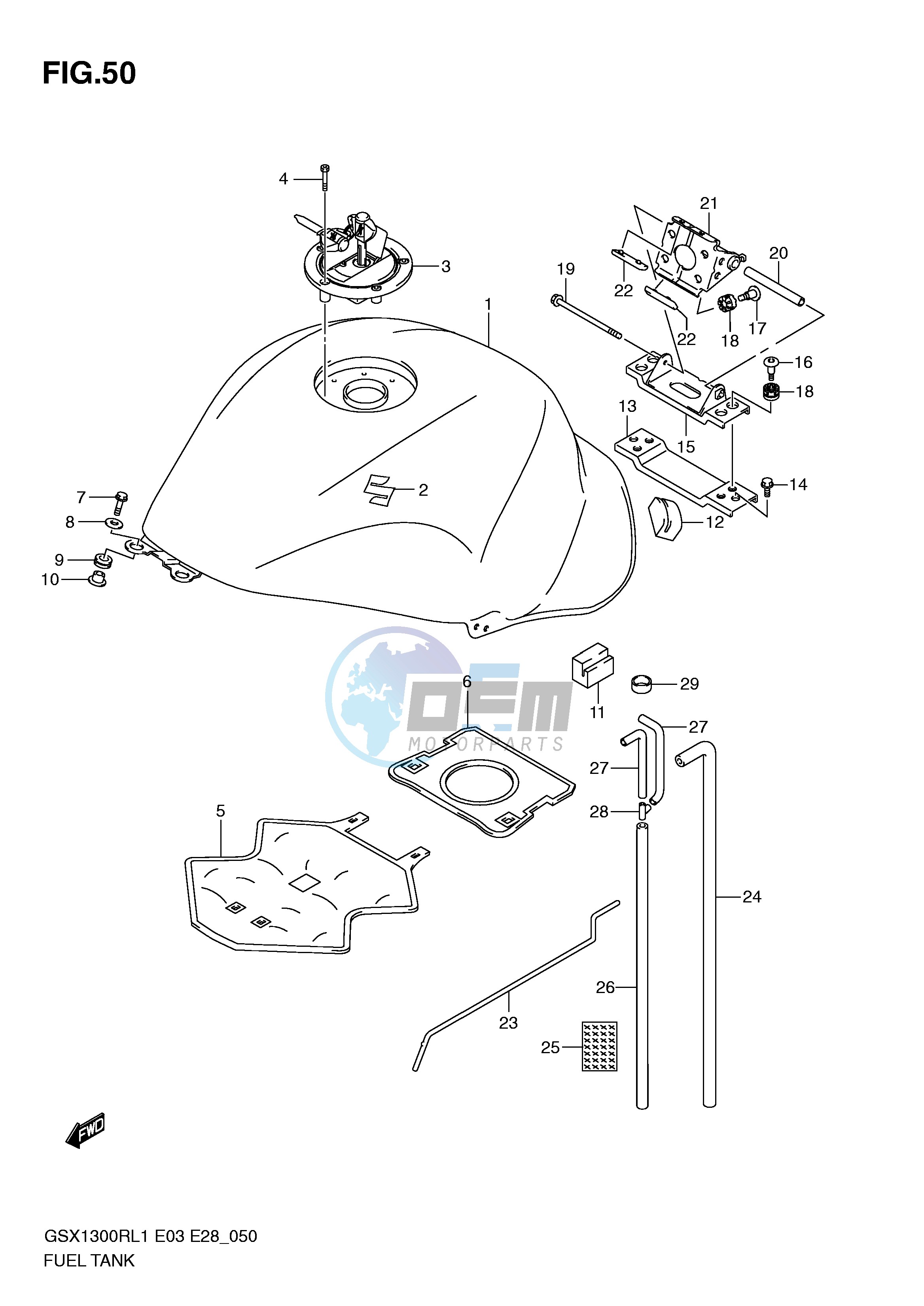 FUEL TANK (GSX1300RL1 E3)