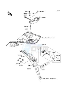 Z1000SX ABS ZX1000HCF FR GB XX (EU ME A(FRICA) drawing Taillight(s)