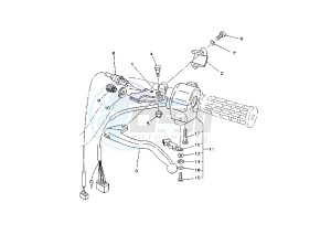 YFM FW KODIAK 400 drawing HANDLE SWITCH – LEVER
