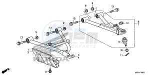 TRX420TE1H Europe Direct - (ED) drawing FRONT ARM