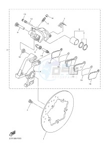 YZF-R1 998 R1 (2CR1 2CR2) drawing REAR BRAKE CALIPER