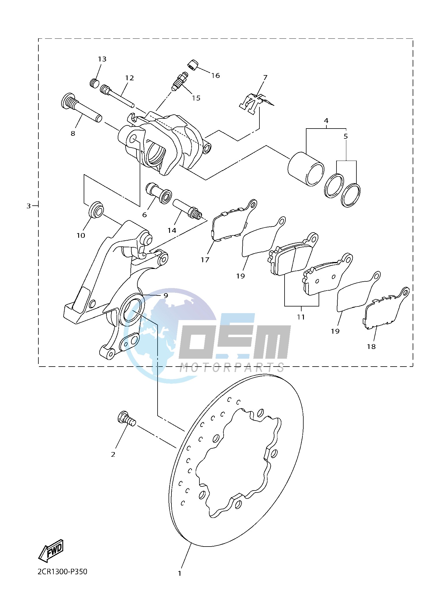 REAR BRAKE CALIPER