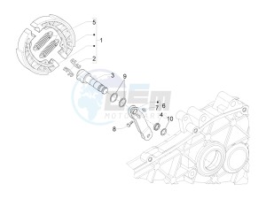 Typhoon 50 4T 4V E2 (NAFTA) USA drawing Rear brake - Brake jaw