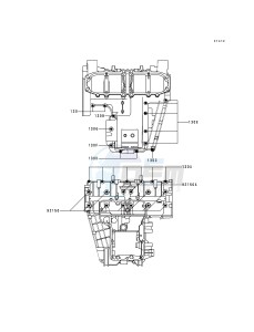 ZX 600 E [NINJA ZX-6] (E1-E3) [NINJA ZX-6] drawing CRANKCASE BOLT PATTERN