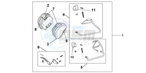 VFR8009 Ireland - (EK / MME TWO) drawing 35L PANNIER PEARL SUNBEAM WHITE