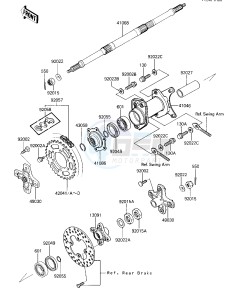 KXT 250 B [TECATE] (B2) [TECATE] drawing REAR HUB_AXLE_CHAIN