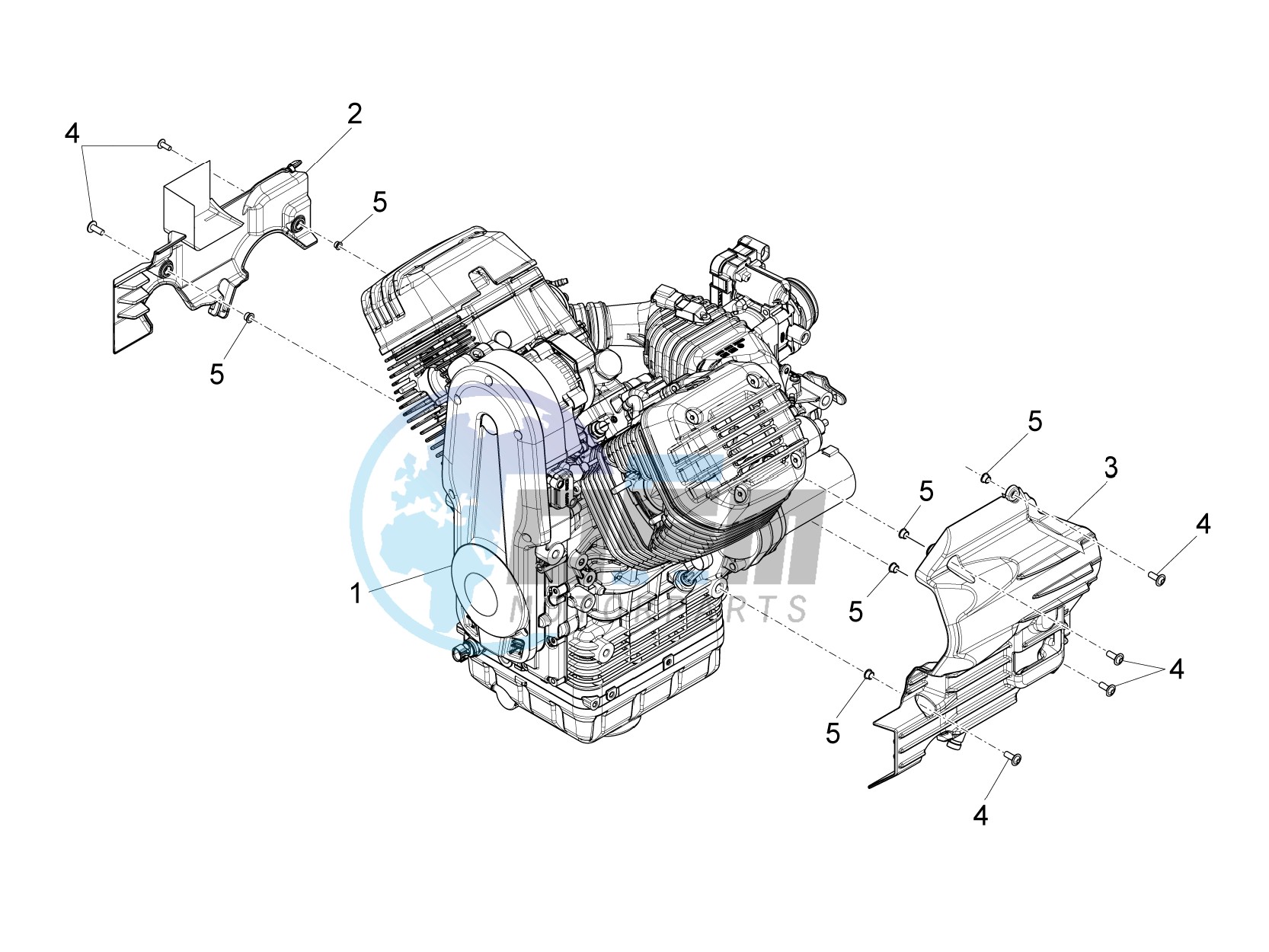 Engine-Completing part-Lever