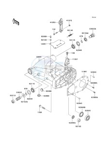 KVF 700 A [PRAIRIE 700 4X4] (A1-A2) [PRAIRIE 700 4X4] drawing SWINGARM