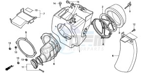 CR80R drawing AIR CLEANER