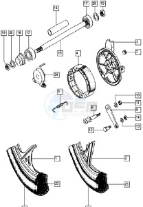 STANDARD_25-45kmh_K3-K7 50 K3-K7 drawing Front wheel