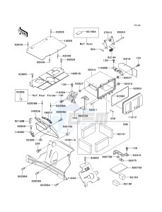 KVF 400 D [PRAIRIE 400] (D1-D4) [PRAIRIE 400] drawing BATTERY CASE