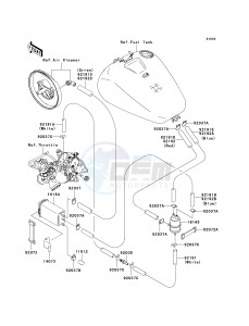 VN 1500 B [VULCAN 88 SE] (B1-B3) N7F drawing FUEL EVAPORATIVE SYSTEM-- CA- -