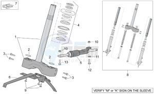 Scarabeo 500 drawing Front fork I