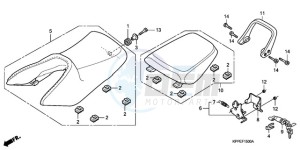 CBR125RWA Australia - (U / BLA) drawing SEAT