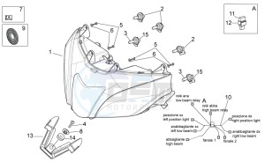 RSV 4 1000 APRC R drawing Headlight