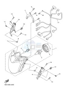 XJ6FA 600 DIVERSION F (ABS) (1DGA 1DGB) drawing HEADLIGHT