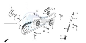 C50 drawing CAM CHAIN/TENSIONER