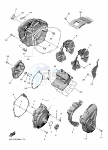 YZF1000 YZF-R1 (B3LM) drawing CRANKCASE COVER 1