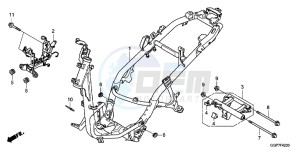 NSC50E Vision 50 - NSC50E UK - (E) drawing FRAME BODY (NSC50/MPD/WH)