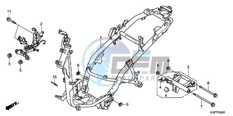 FRAME BODY (NSC50/MPD/WH)