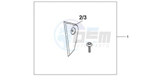 CBR1000RRA ED drawing FAIRING SCUFF PAD