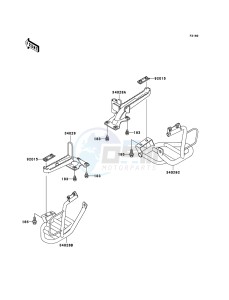 KLF300 KLF300-B18 EU GB drawing Footrests