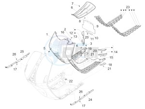 946 125 4T 3V ABS ARMANI (EMEA, APAC) drawing Central cover - Footrests